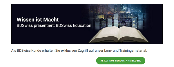 BDSwiss bietet zahlreiche Weiterbildungsmöglichkeiten