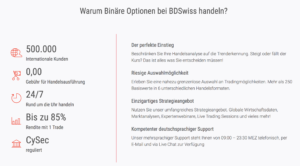 Vorteile von BDSwiss