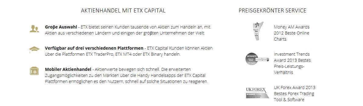 Übersicht des Brokers ETX Capital