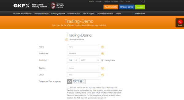 Das GKFX Demo-Konto