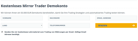 MirrorTrader Demokonto