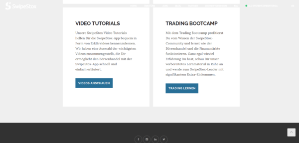 Video Tutorials und das Trading Bootcamp von SwipeStox