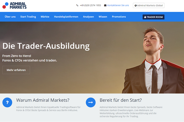 Admiral Markets Homepage