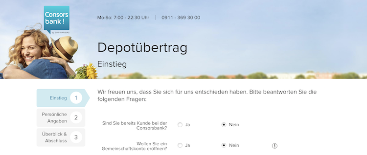 Consorsbank Depotübertrag Formular