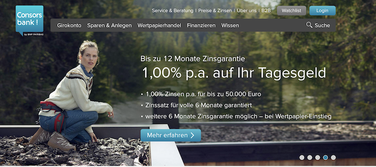 Consorsbank Homepage