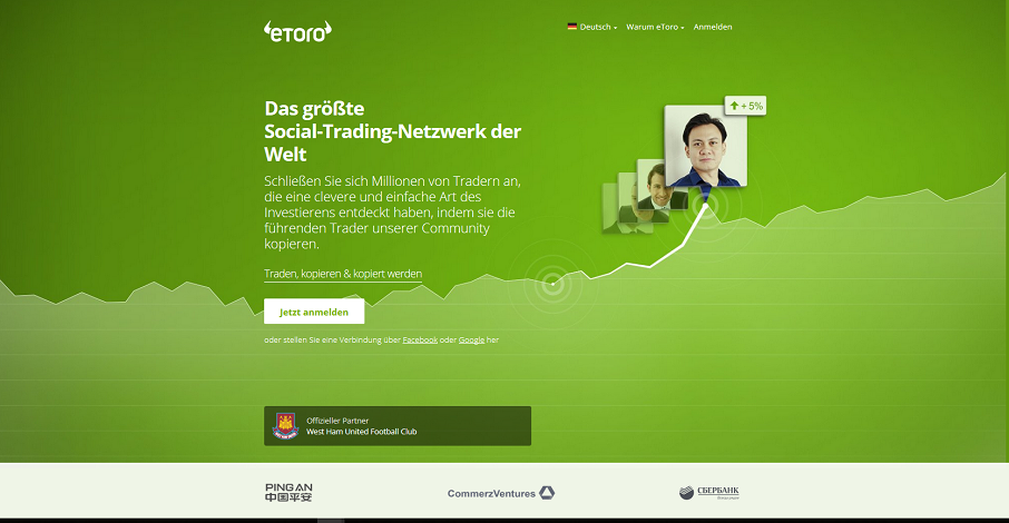 eToro Registrierung über das Online-Formular
