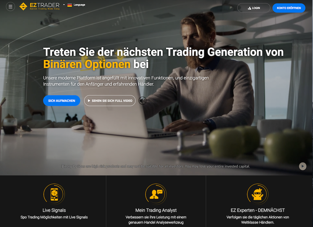 EZTrader Webseite