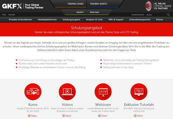 GKFX Schulungsangebot