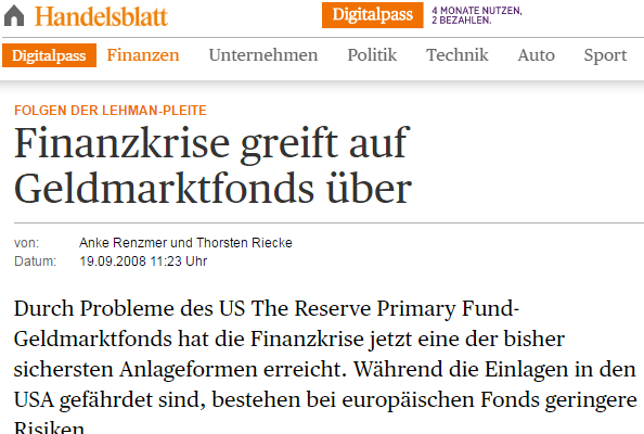 Handelsblatt-Geldmarktfonds-Headline