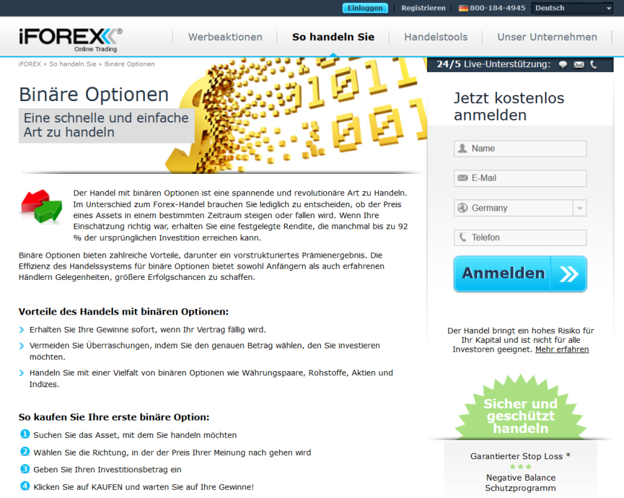 Der Binäroptionshandel bei iForex