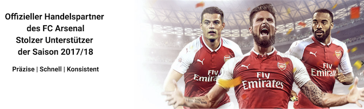 Markets.com Handelspartner des FC Arsenal