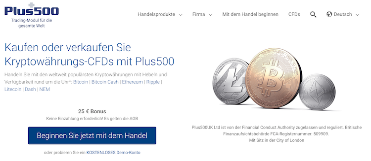 Plus500 Kryptowährungen