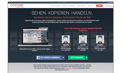 Die Homepage von copyop.com