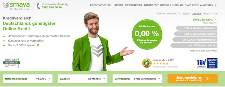 smava Webseite