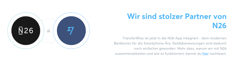 TransferWise Partnerschaft mit N26