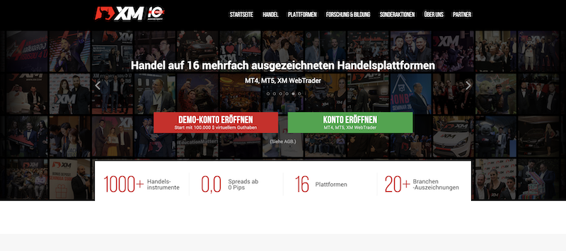 XM Webseite neu